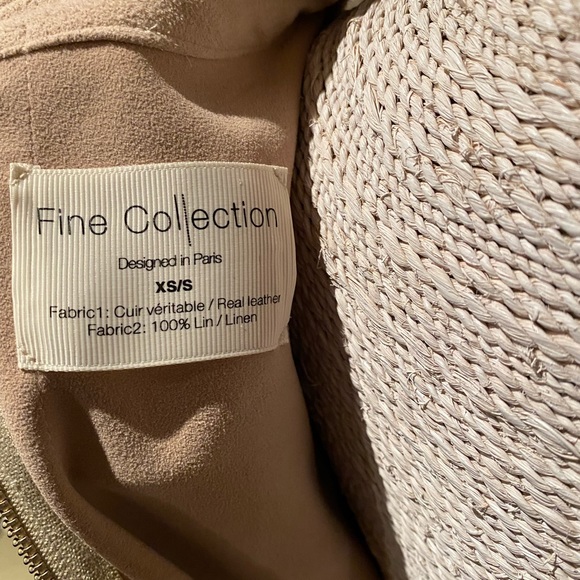 Fine Collection Suede and Linen Top NWT - Picture 4 of 5